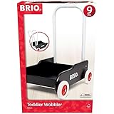 BRIO (ブリオ) 手押し車 ブラック 対象年齢 9か月~ (カタカタ ワゴントイ 木製 おもちゃ 知育玩具 歩行練習) 31351