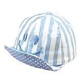 ベビーゴー　ベビー キャップ　赤ちゃん 帽子 キャップ 子ども 子供 日差し UV コットン 綿 クマ 耳 星柄 春 夏 秋 ユニセックス 男の子 女の子 ユニセックス お出かけ 紫外線対策 ブルー