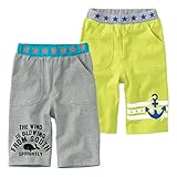 (ニッセン) nissen キッズ カットソー ハーフパンツ ２枚組 ライム ＋ グレー杢 身長 130 cm