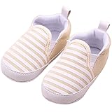 JyS Baby Boyソフトソールカジュアルストライプ靴 US サイズ: 12-18 month (13) カラー: ベージュ