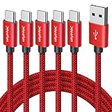 USB Type C ケーブル【1m 5本】CLEEFUN USB-A to USB-C 充電ケーブル 3A急速充電 QC3.0対応 高耐久 ナイロン編み タイプｃケーブル Switch, Xperia 10II XZ3 XZ2 XZ1, Galaxy S10 S10E S10+ S9 S8 A20 A21 A30 A50 Note 20 10 9 8 S20, LGなどのType-C機器対応