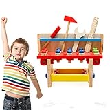 積み木　大工さんごっこ　ツールセット　ままごと　エンジニア　工具台　知育　早期開発　木製　おもちゃ　子供　女の子　男の子　入卒園祝い　お誕生日プレゼント　ドライバー　ハンマー　レンチ　モノサシ