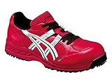 【ウィンジョブ®33L】　アシックス[ASICS]　作業用靴　【FIS33L】　カラー：レッド×シルバー・サイズ：26.0
