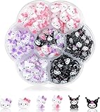 YAYAMIYA ネイルアートチャーム キティ サンリオ 70個セット 3D キティ ネイルデコレーション ジュエリーパーツ デコパーツ 立体 可愛い 手作り ハンドメイド 1箱の漫画の釘の装飾のかわいく大きい釘の石 宝石類の部品はハンドメイドの装飾の部品を制作する12色 (G1-4)