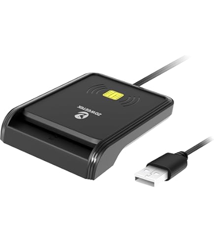 Amazon | Thinaokii USB スマートカードリーダー 銀行カード用 IC/ID