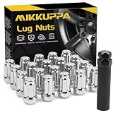 MIKKUPPA M12 x 1.25ラグナット-インフィニティ交換、1993-2021日産アルテマ、1988-2021日産Maxima、スバルアフターホイール20個のクロムクローズドラグナット
