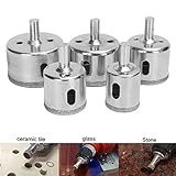 5Pcs 26/32/38/45/50Mm Diamond Coated Drill Bits Set Hole Saw