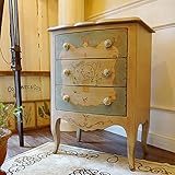 カントリーコーナー FLORENTINコレクション 3段チェスト（手彩色） 白家具 木楽館オリジナル