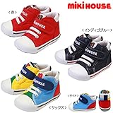 ミキハウス MIKIHOUSE ｍロゴ☆キャンバス☆セカンドシューズ ベビー用靴 赤 14cm