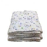 MIUSE　ガーゼケット　６重　ベビーブランケット　１０５＊１０５　タオルケット　おくるみ　柔らかい肌さわり　バスタオル　保温性　吸水 (二枚熊)