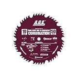 A.G.E. Series by Amana Tool MD10-504TBR Thin Kerf Rip Crosscut Combination ArmorMax Non-Stick Coatin