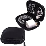 Black Universal Neoprene Zipper Headphone Headset Dock Charger Cable Organizer Electronics Accessori
