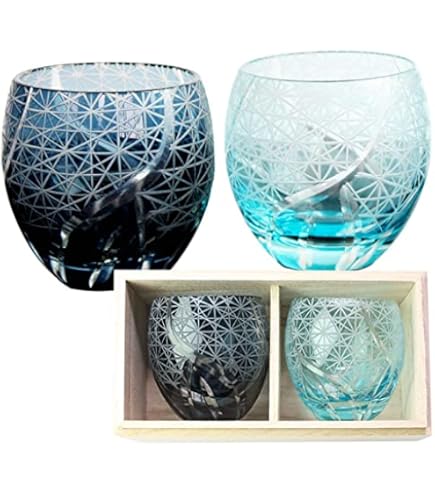 薩摩切子　色被せガラス　切子盃　　藍　尚古集成館監修　薩摩ガラス工芸 71V3UOR4lPL._AC_UF350,