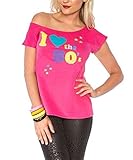 レディースI Love The 80s TシャツOutfitレディースPop Star Topファンシードレス カラー: ブラック