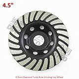 4.5 「ダイヤモンドターボ行研削ディスクカップホイール 115 mm コンクリート石材用石