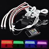 YueYueZou® Underdash Light Kit 7 Color Remote Control for Car Atmosphere Lamp [並行輸入品]