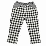 (ズ―ミック)ZOOMIC ロングパンツ ベビー 男の子 チェック柄 長ズボン ブラック-クリーム 95
