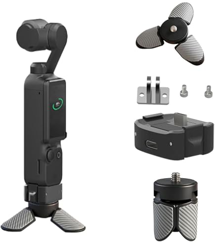 Amazon | iMusk 軽量ポータブル OSMO Pocket 3 ミニ三脚 1/4 ネジ付き