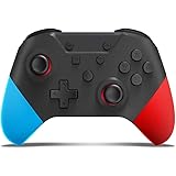Switch コントローラー 2021年NEWモデル スイッチコントローラー 無線 HD振動 NFC ジャイロセンサー Amiibo搭載 TURBO連射機能付き スイッチの全てシステムに対応 日本語取扱説明書(青&赤)
