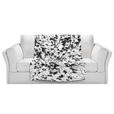 ブランケットウルトラソフトFuzzy 4サイズ！DIANOCHEデザインからby Iris Lehnhardt FoliageブラックホワイトホームDecor Unique Designer芸術的スタ