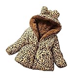Burning Go ベビー服 ムートンコート 豹柄 耳付き もこもこ ムートンコート キッズ アウター 保温 防寒 お出掛け