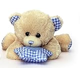 Keel Toys Cuddles Dangle Bear with sound Blue 30cm by Keel Toys