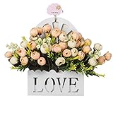 ホームデコレーション人工偽の結婚式のシルクの花ブッシュバスケット、f