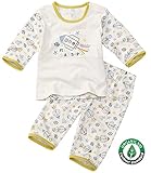 【あるこんたるこん】 オーガニックコットン ベビー キッズ ジュニア ルームウェア スコル 男の子 パジャマ 7分袖 ハーフパンツ (100)