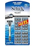 Schick(シック) 5枚刃 クラブパック (ホルダー(刃付き) 替刃 16コ付) ドイツ製 替刃 クアトロ5 シェービング カミソリ 髭