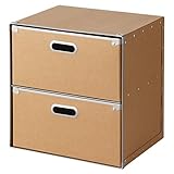 【まとめ買い】パルプボード・引出式・２段　４個入り　約幅３７×奥行２７．５×高さ３７ｃｍ