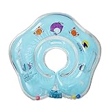 首リング ベビー用　うきわ 胴回りにフィットする スポーツ知育用具 首浮き輪 ボディリング 赤ちゃんのトレーニングに 可愛い ブルー