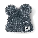 Disney ディズニー [ベルメゾン] ダブル ポンポン ニット帽 ミッキーマウス ブラック系