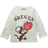 《春秋対応》 ALMOND BAR(アーモンドバー) 天竺長袖Tシャツ 90cm/Iv NO.AH-73307