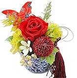 花由 プリザーブドフラワー和ぱれっと 【New】紅 レッド系 フラワーギフト プリザードフラワー 和風 米寿 還暦 祝い プレゼント 女性