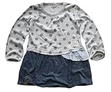 CUTE PARADISE ワンピース 秋冬 長袖 キッズ 女の子 水玉 ドット チュニック デニム 子供服 110cm 【65016】グレー