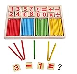 Kids Preschool Educational Toy Wooden Math Manipulatives Counting Sticks by Monica Live