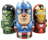 Avengers Assemble文字形状Dome Tin Bank with Arms ,パックof 3