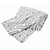 American Baby Company 100% Cotton Sweater Knit Blanket, Gray Ogee