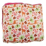 ノーブランド品 ベビー　赤ちゃん　フリース　ブランケット　おくるみ　毛布　ベビーキルト　敷物　寝具　ソフト　暖かい　10パタン選べる - ゼブラ、鹿や猿