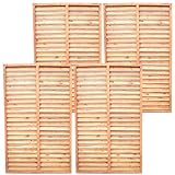 【4枚セット】アイリスオーヤマ ルーバーラティス ML-915　ブラウン【幅90cm×高さ150cm】