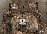 1 3 D Lion アニマルプリントの寝具のセットクイーンサイズのキルト羽毛布団羽毛布団の入った袋をシートにベッドシーツベッドスプレッドベッドルームリネン綿 100 ％カバー bedcl