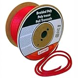 リーハイグループ0.50インチX 300フィートレッドポリプロピレンソリッド編組マルチフィラメントダービーロープ - 300のパック