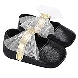 Tovadoo ベビーシューズ スリッポン プリンセス 女の子 秋 結婚式 発表会 リボン 可愛い 滑り止め 歩行練習 柔らかい ギフト 0-18ヶ月