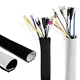 パソコン テレビ オフィス 配線 コード ワイヤー 隠し ケーブル収納カバー DIY 裁断可能 洗濯可能 便利 合計3ｍ 2色 2巻入り ベルクロ式 ケーブルまとめる マジックバンド 道具