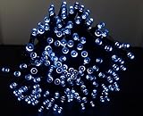 LED ソーラー イルミネーション 太陽発電 200球 点灯2パターン 防雨 屋外 クリスマス イルミ 自動ON/OFF (ホワイト)