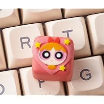 【7個セット】パワーパフガールズ キーボードキャップ キーキャップ 6種類＋1つ 7個セット】パワーパフガールズ キーボードキャップ キー