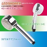 【薄型】温度センサー付きLEDシャワーハンドル☆水温に応じて水の色が変わるシャワーヘッド