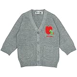 アスナロ（トップス カーディガン・パーカ） はらぺこあおむし 長袖カーディガン ベビー 男の子 混綿 カーディガン95 グレー