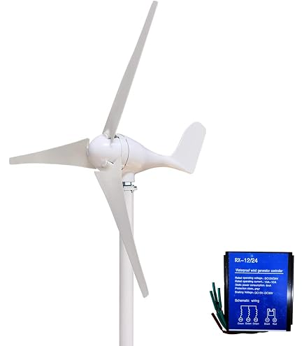 Amazon | 20W マイクロ風力発電機 3枚刃 縦型風力モデル 三相永久磁石 マ*ー様 小型風力発電機 本体キット