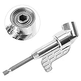 Mallofusa 105° 1/4" アングルエクステンションドライバードリル 六角形ビットスクリュードライバソケットホルダーアダプター